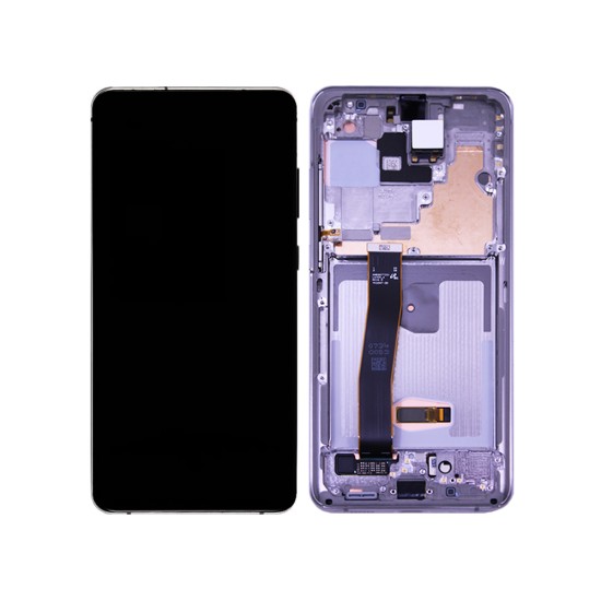 Touch+Display+Frame Samsung Galaxy S20 Ultra/G988/G988F/G988B Service Pack Branco